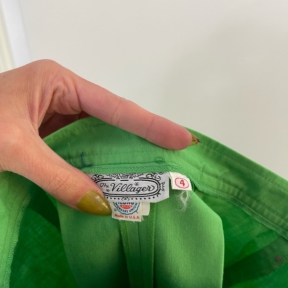 Adorable Vintage The Villager Union Made Skort Kelly Green - 4 - Picture 7 of 7
